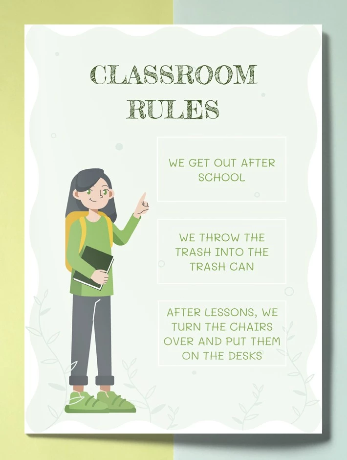 Anúncios de regras fofas da sala de aula - free Google Docs Template - 10061849