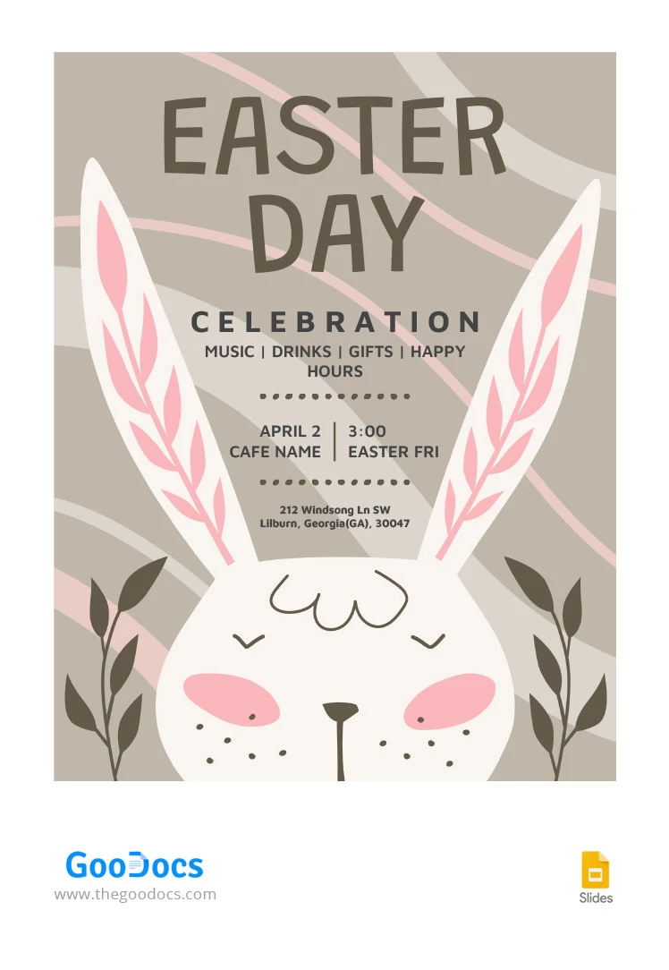 Cute Easter Flyer - free Google Docs Template - 10065478