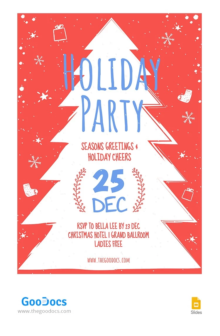 Convite fofo para as festas de fim de ano - free Google Docs Template - 10064941