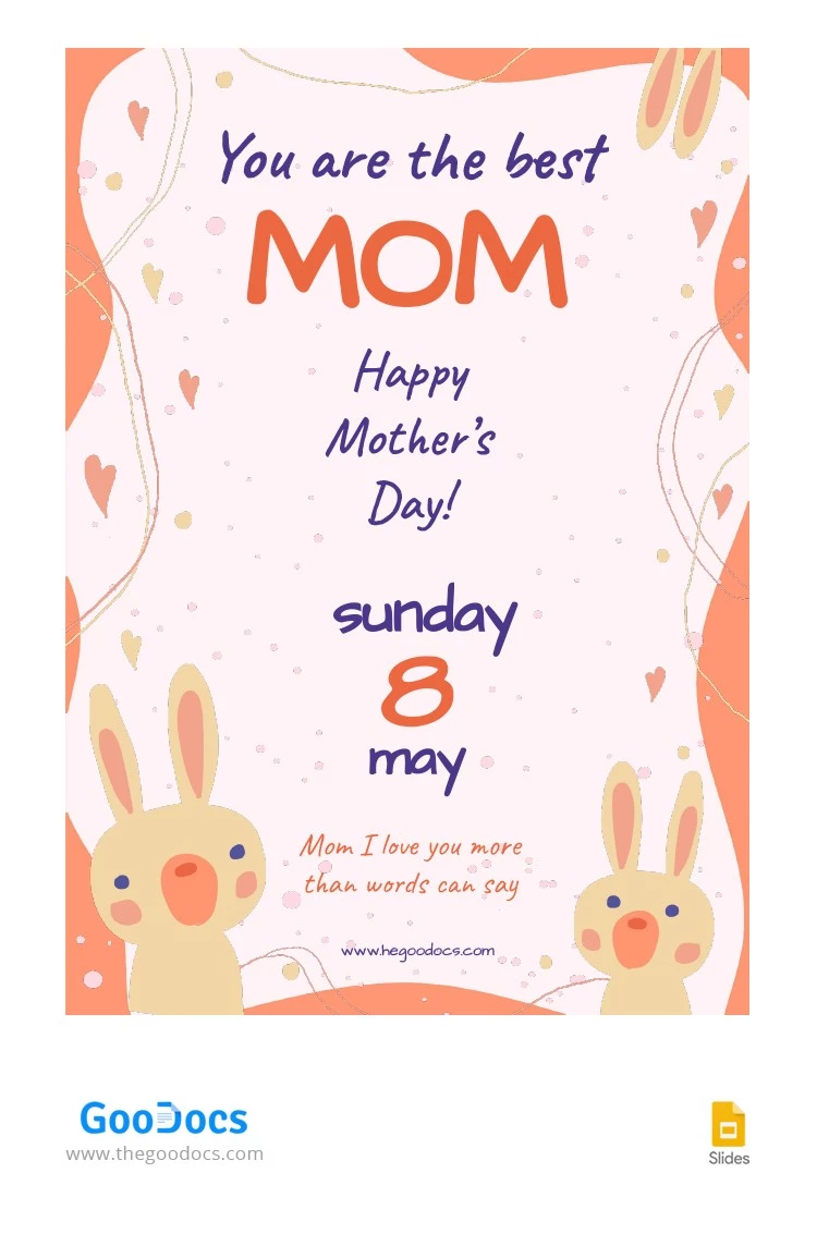 Adorabile volantino per la Festa della Mamma. - free Google Docs Template - 10065262