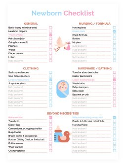 Free Cute Newborn Checklist Template In Google Docs