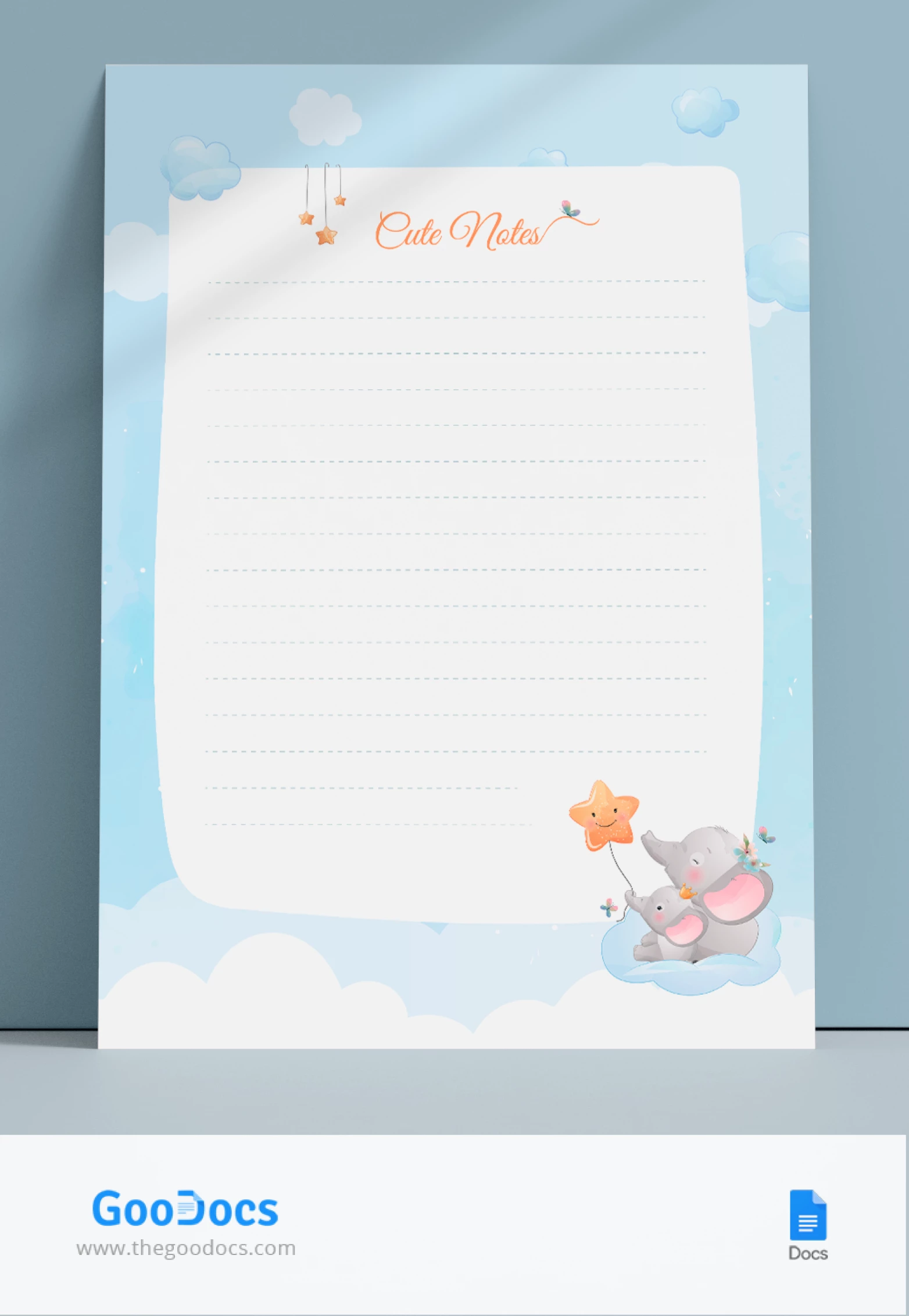 Note carine - free Google Docs Template - 10067713