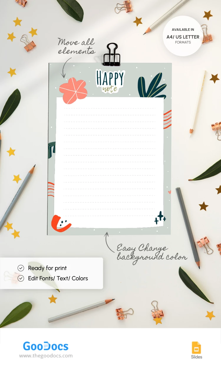 Cute Notes - free Google Docs Template - 10068664