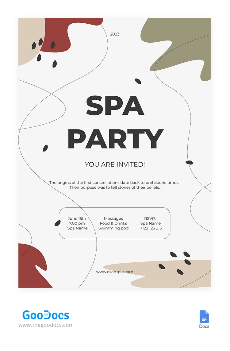 Cute Spa Flyer - free Google Docs Template - 10065381
