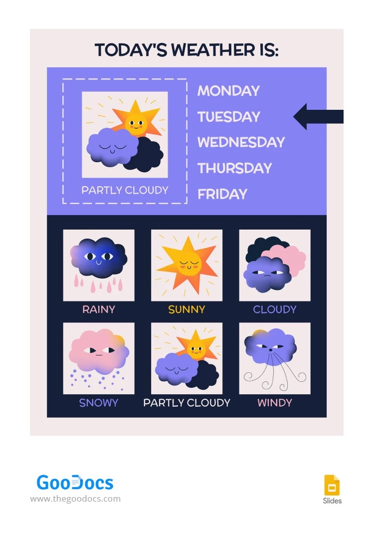 Cute Weather Classroom Decor - free Google Docs Template - 10064868