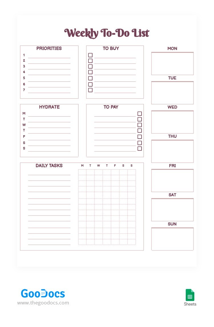 To-Do List Template Aesthetic - Free Printable Templates