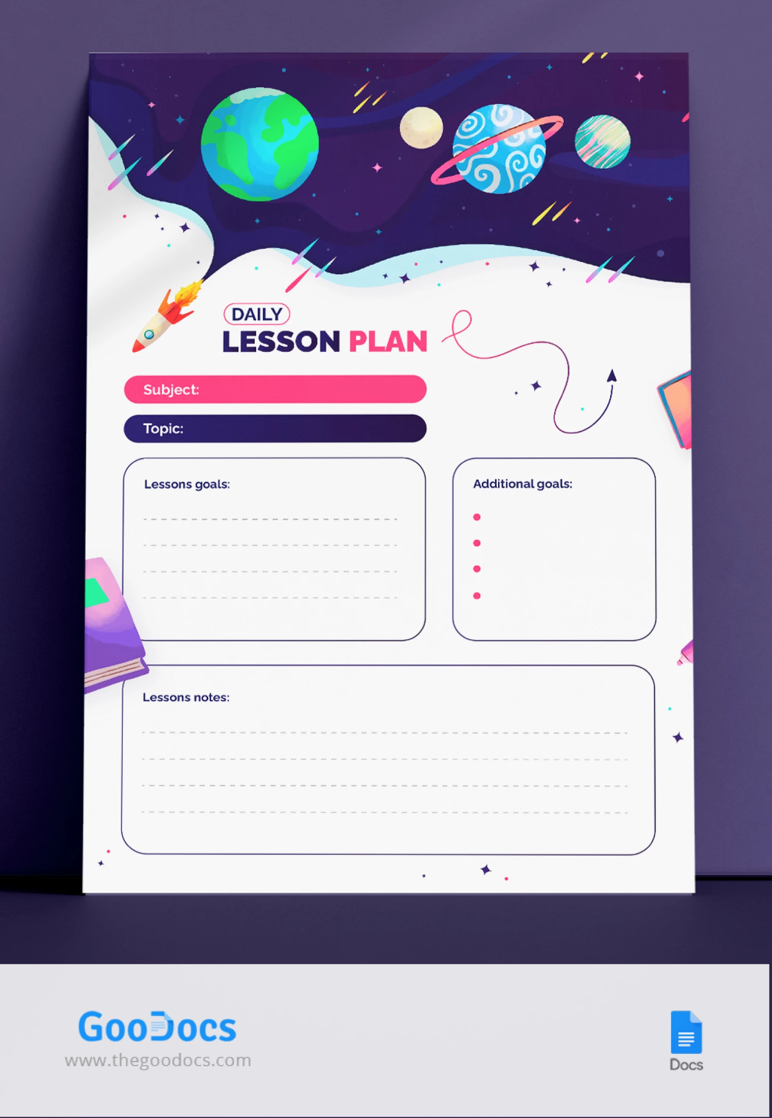 Daily Lesson Plan - free Google Docs Template - 10067805