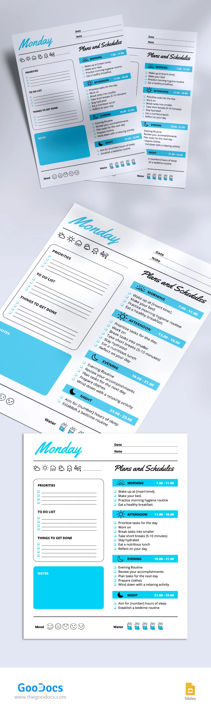 Notes quotidiennes - free Google Docs Template - 10067658