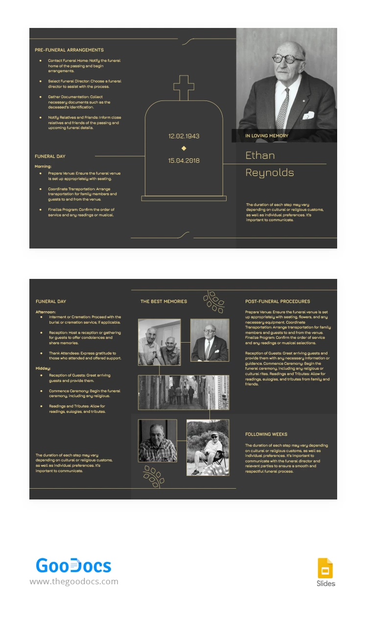 Dark Funeral Opuscolo Trifold - free Google Docs Template - 10068368