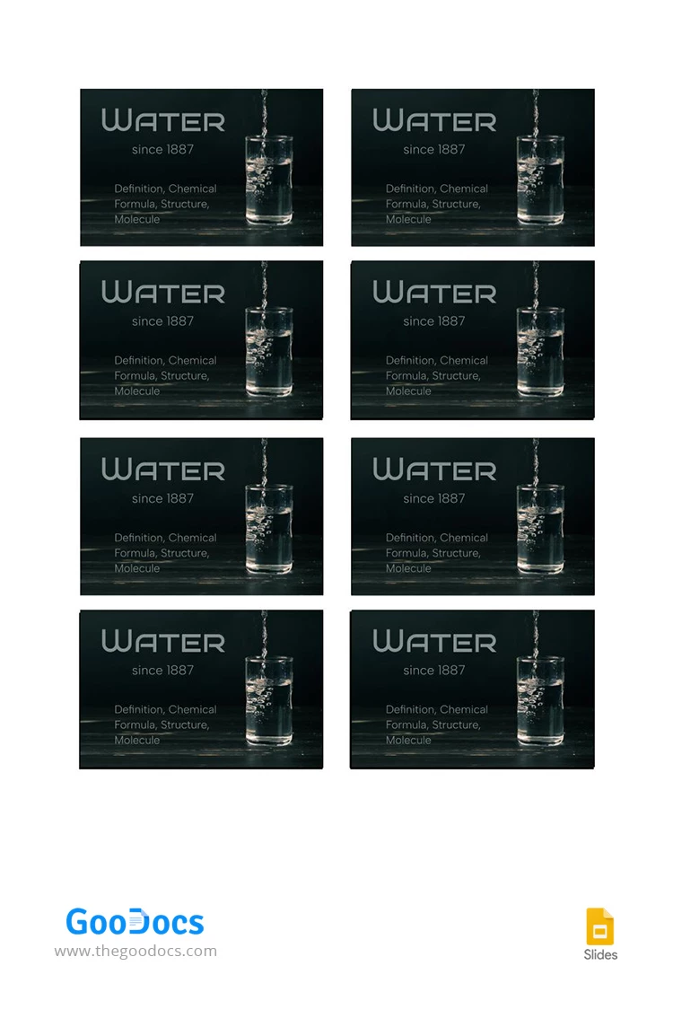 Etiqueta de botella de agua moderna oscura - free Google Docs Template - 10066587