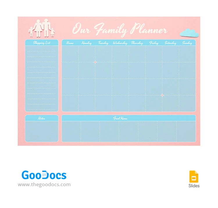 Delicate Family Planner - free Google Docs Template - 10065522