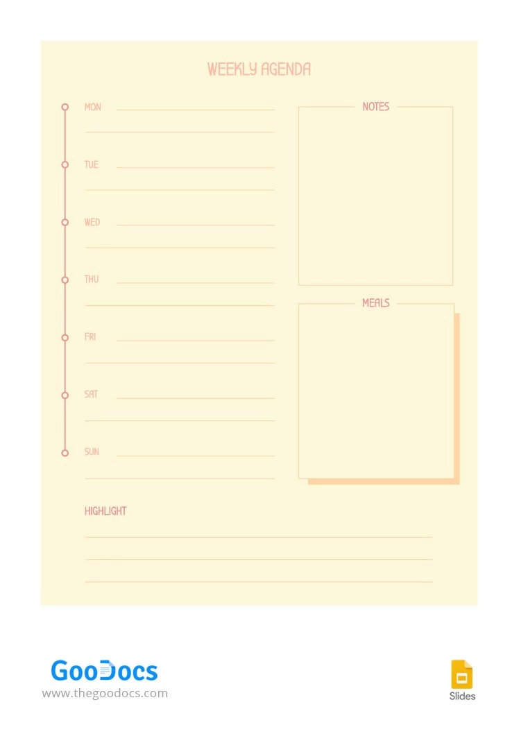 Weekly Planner - free Google Docs Template - 10063304