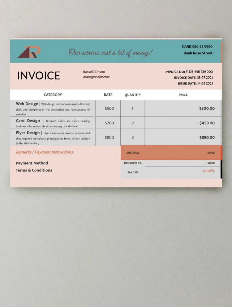 Developer Invoice - free Google Docs Template - 10061855