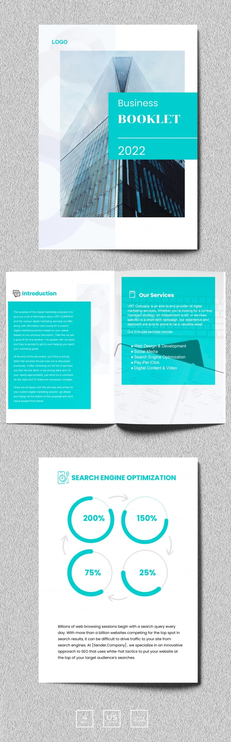 Brochure di affari digitali - free Google Docs Template - 10061896