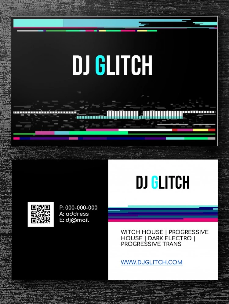 Cartão de visita de DJ - free Google Docs Template - 10061654