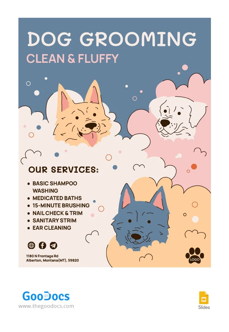 Dog Grooming Flyer - free Google Docs Template - 10066110