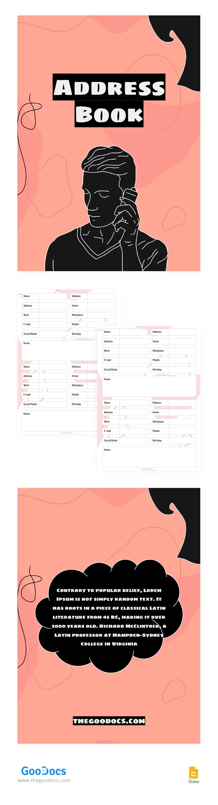 Adressbuch zeichnen - free Google Docs Template - 10064812