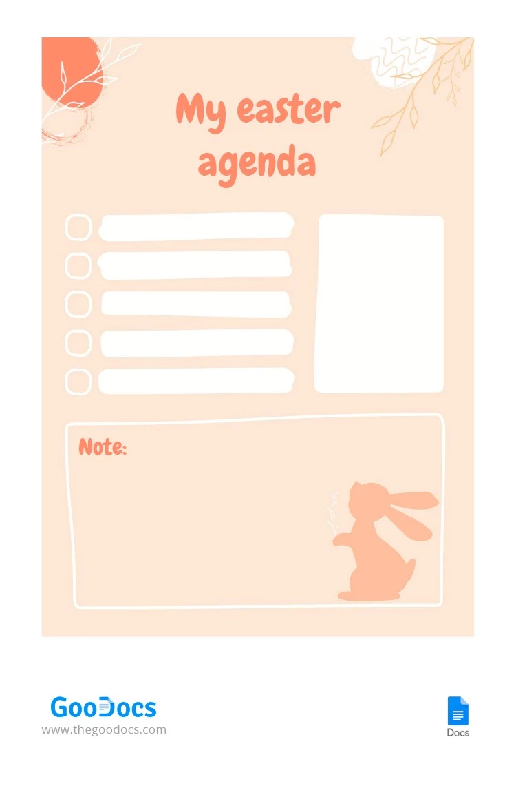 Illustrated Daily Agenda - free Google Docs Template - 10063847