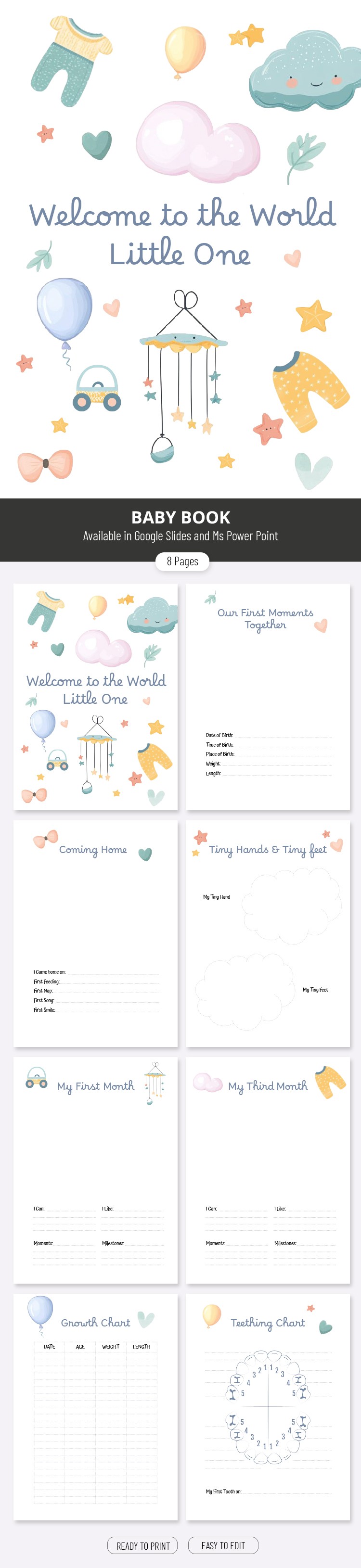 Free Printable Baby Book Templates Menu Card Templates 58+ Free
