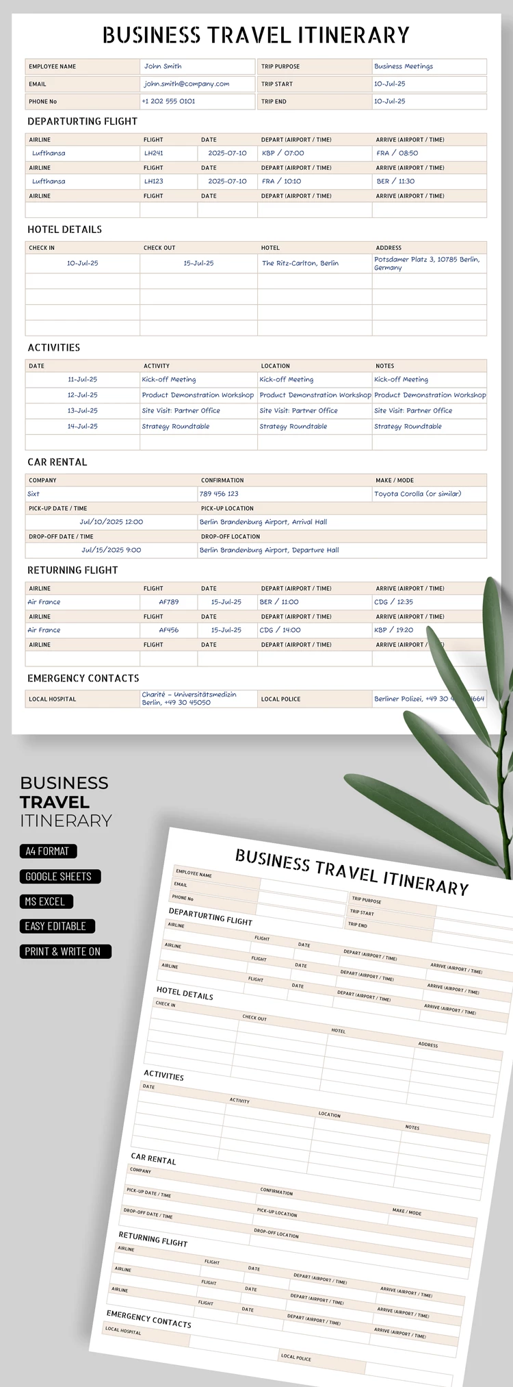 Editable Business Travel Itinerary Template - free Google Docs Template - 10071468 Editable Business Travel Itinerary Template - free Google Docs Template - 10071468