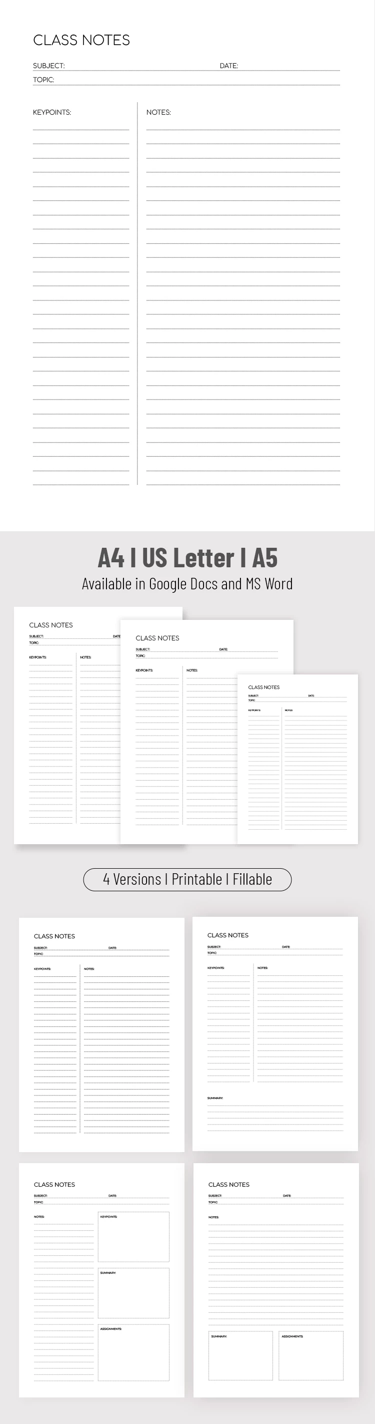 Free Editierbare Klassenhinweissvorlage - Editable Class Notes Template 224 170974.webp
