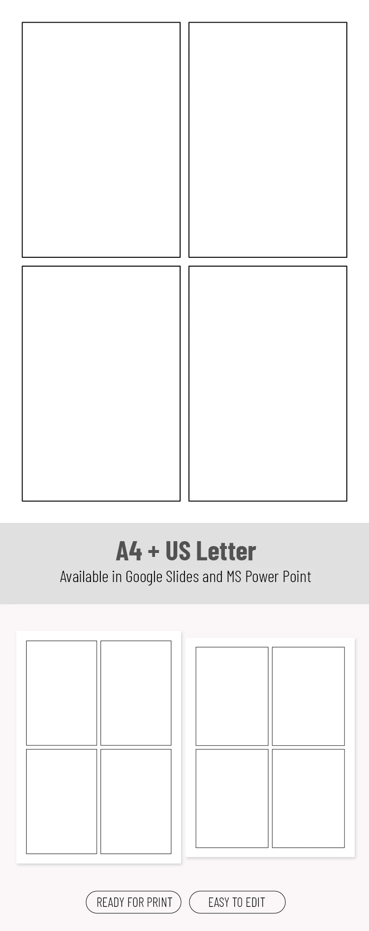 Editable Four Panel Comic Template - free Google Docs Template - 10072349