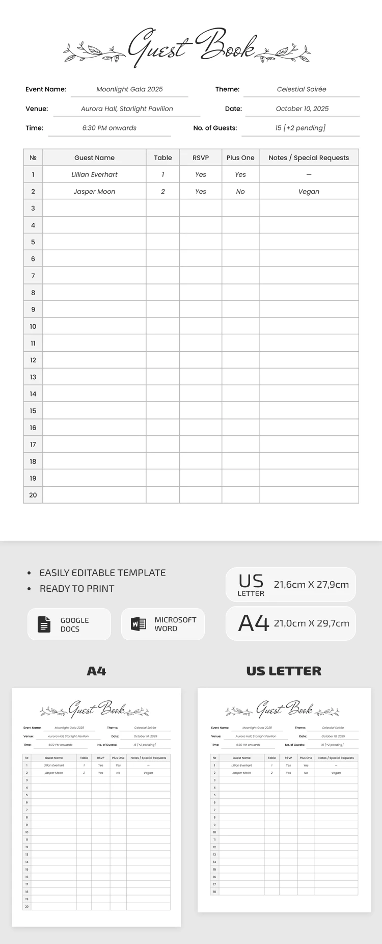 Modelo de Livro de Visitas Editável com Design Minimalista - free Google Docs Template - 10071489 Modelo de Livro de Visitas Editável com Design Minimalista - free Google Docs Template - 10071489