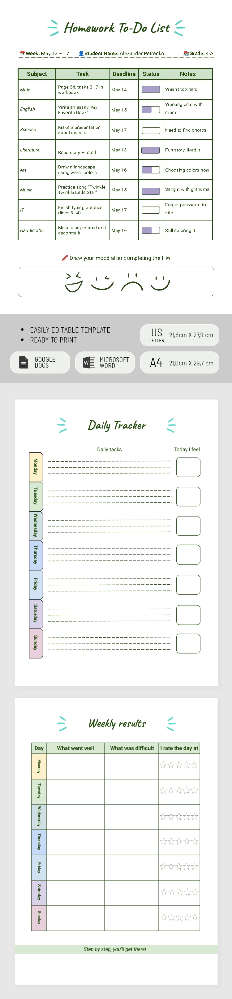 Editable Homework To Do List for Students and Parents - free Google Docs Template - 10071340 Editable Homework To Do List for Students and Parents - free Google Docs Template - 10071340