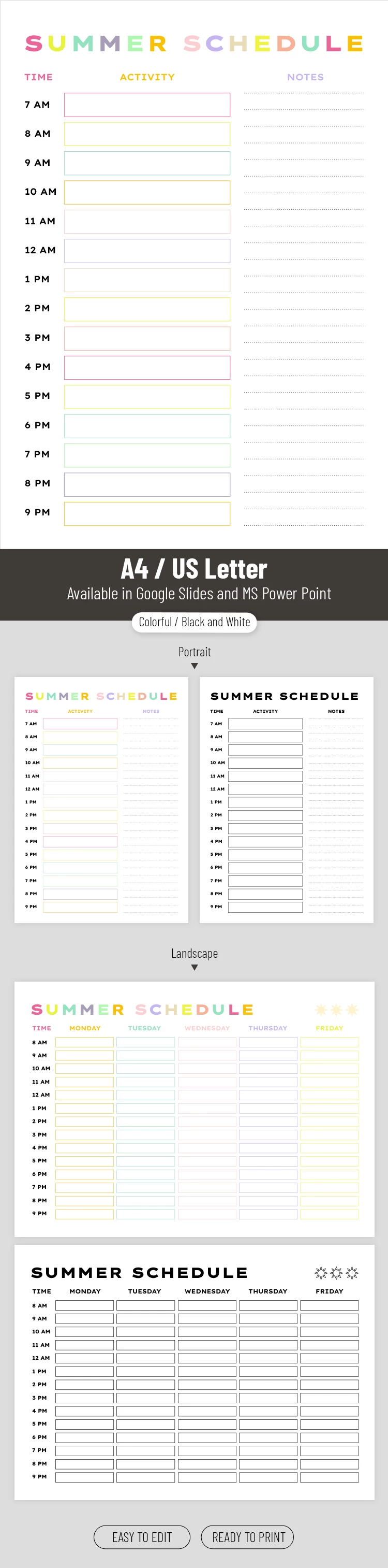 Editable Kids Daily Summer Schedule Template - free Google Docs Template - 10071236 Editable Kids Daily Summer Schedule Template - free Google Docs Template - 10071236