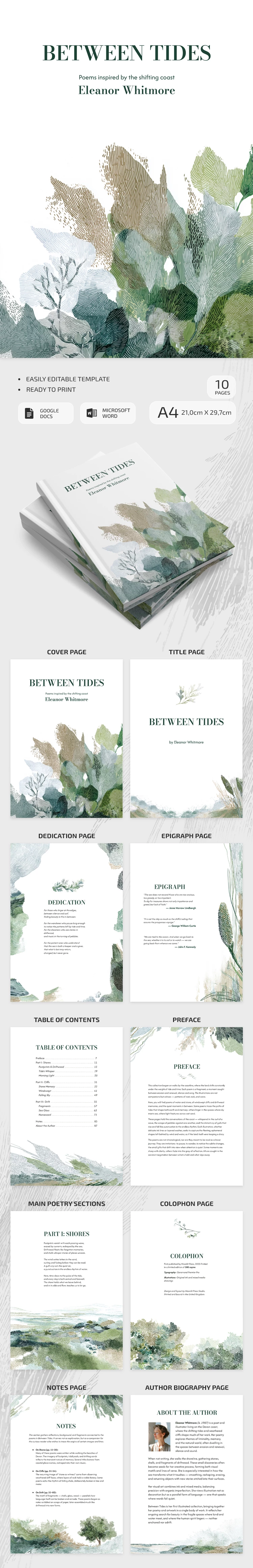 Editable Poetry Book Template - free Google Docs Template - 10071692