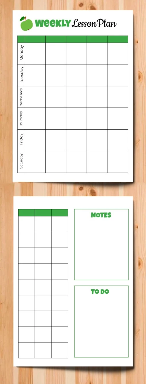 Beautiful Weekly Lesson Plan - free Google Docs Template - 10061788