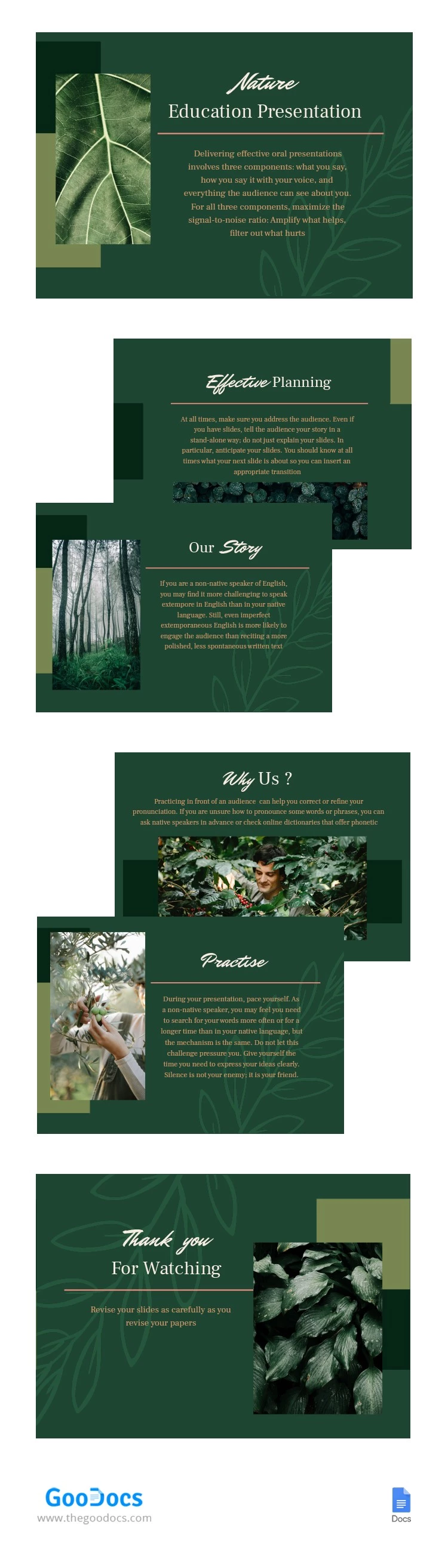 Nature Education Presentation - free Google Docs Template - 10062182