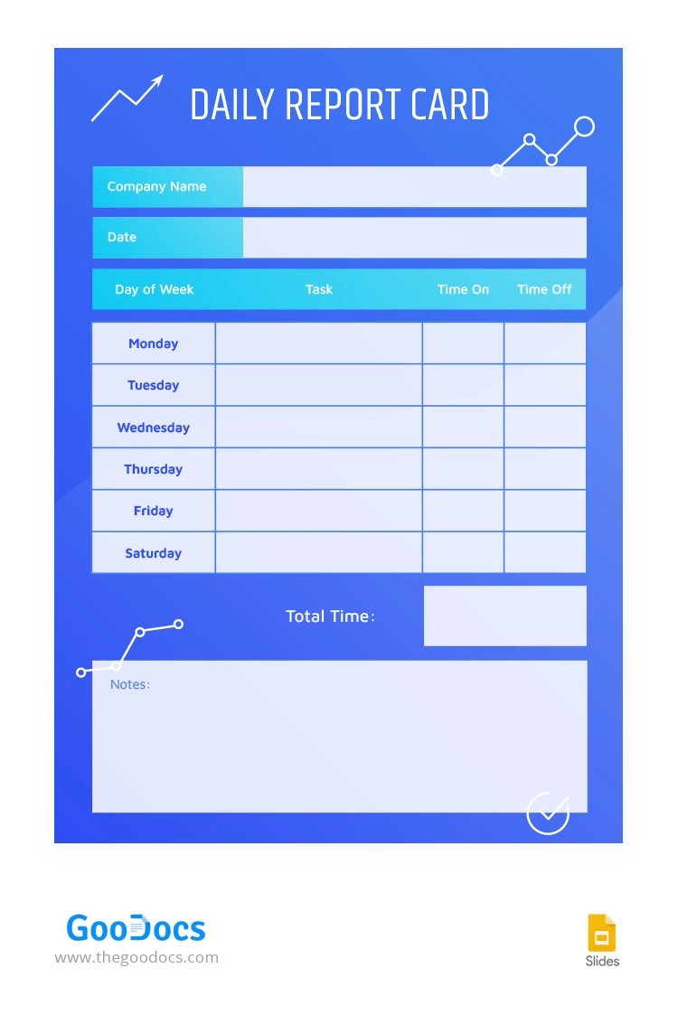 Electric Blue Daily Report - free Google Docs Template - 10064574