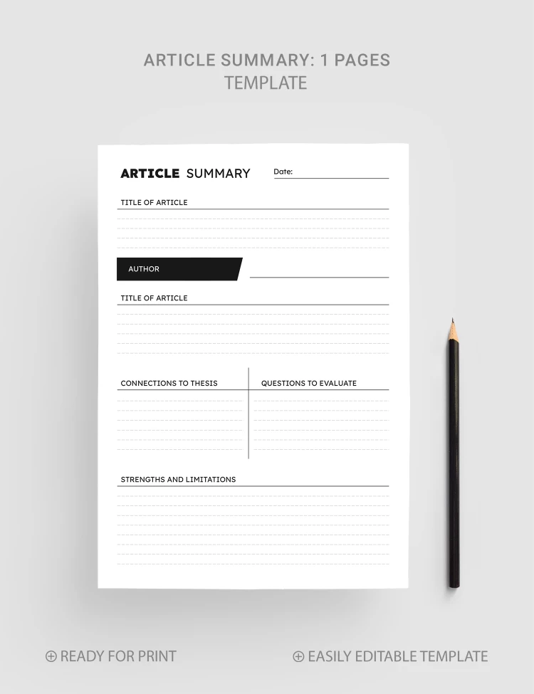 Elegante Artikels Zusammenfassung - free Google Docs Template - 10068858