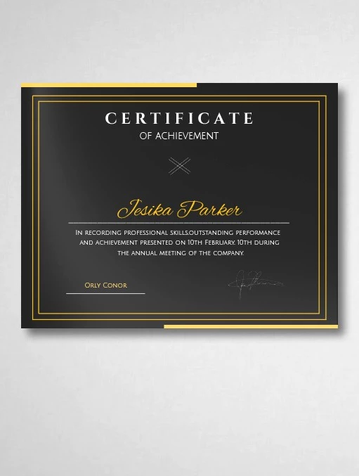 Elegant Award Certificate - free Google Docs Template - 10061800