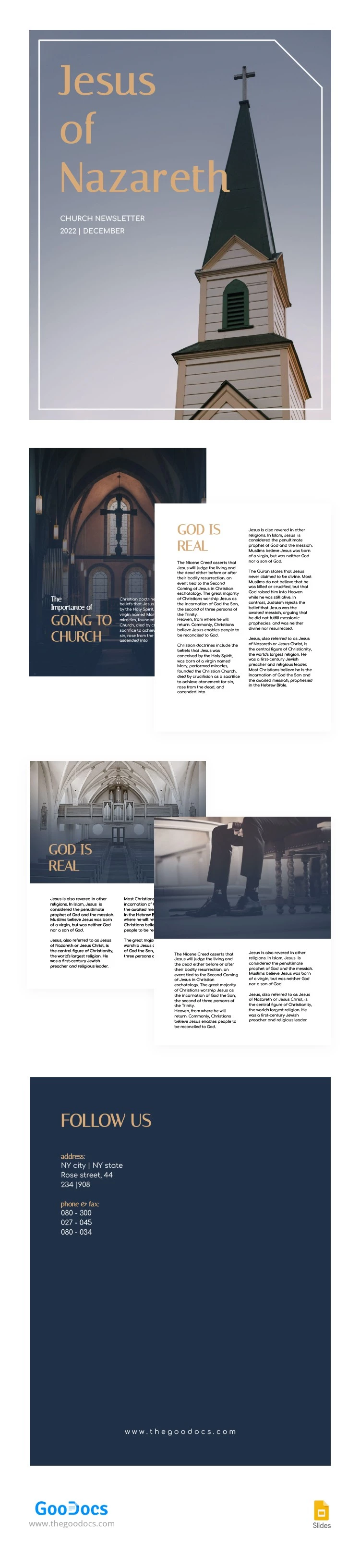 Elegante Kirchenrundschau - free Google Docs Template - 10062867
