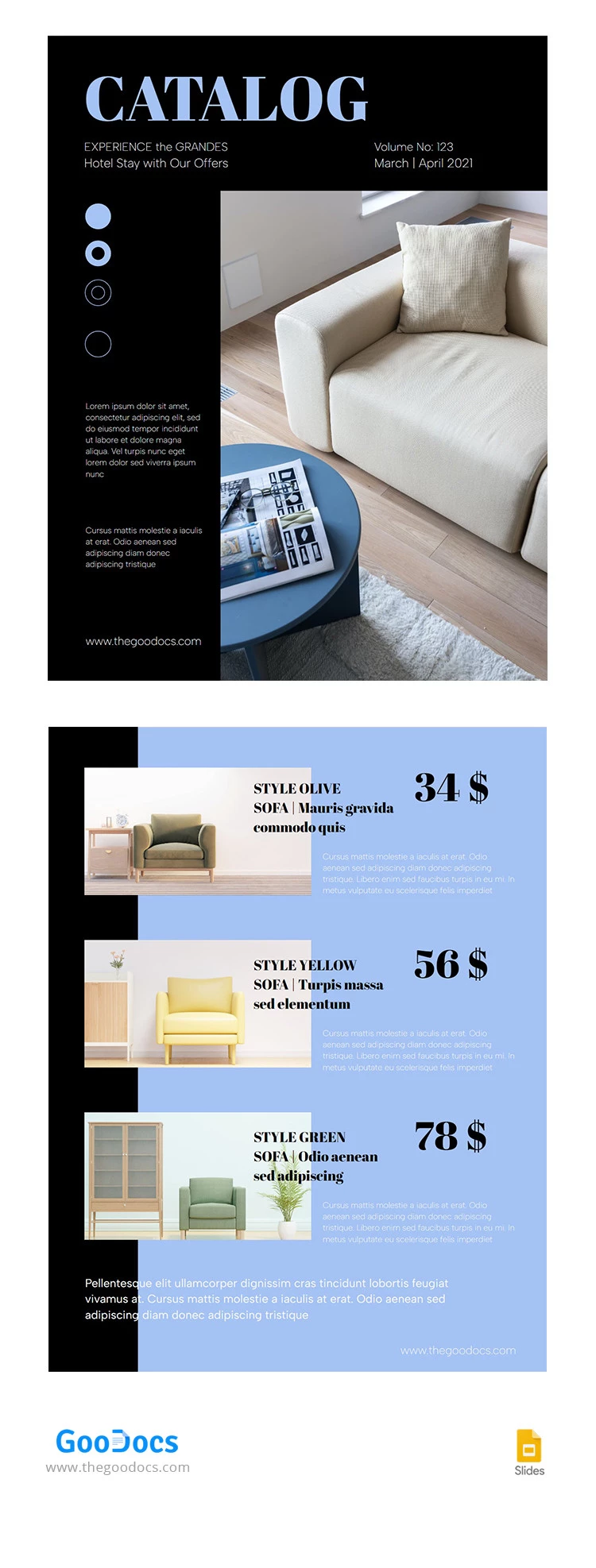 Elegant Furniture Catalog - free Google Docs Template - 10065414