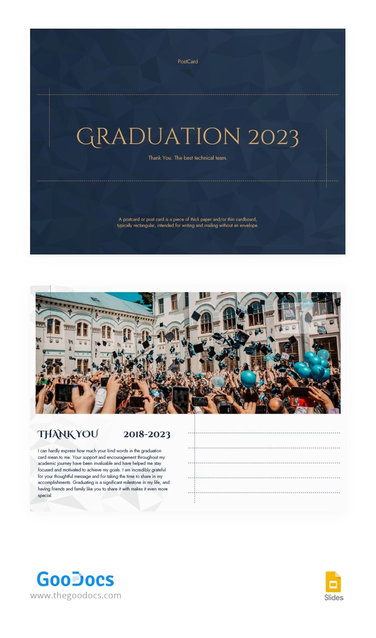 Elegant Graduation PostCard - free Google Docs Template - 10065934