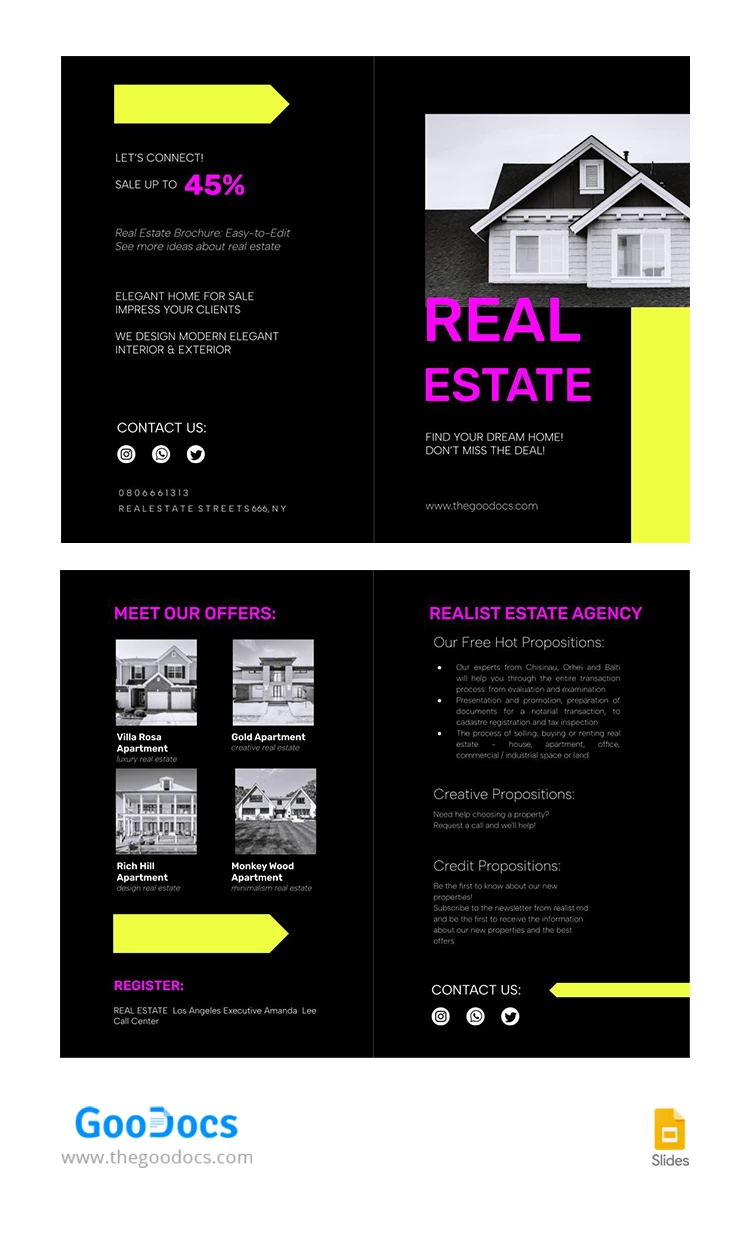 Brochure immobilière moderne - free Google Docs Template - 10066581