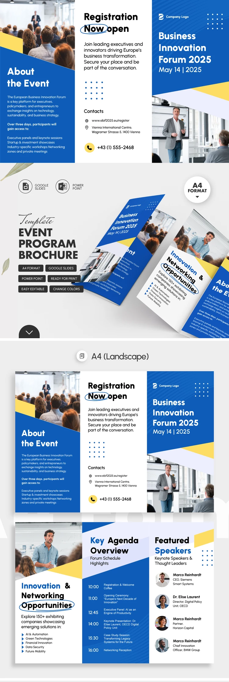 Event Program Informational Brochure - free Google Docs Template - 10072048