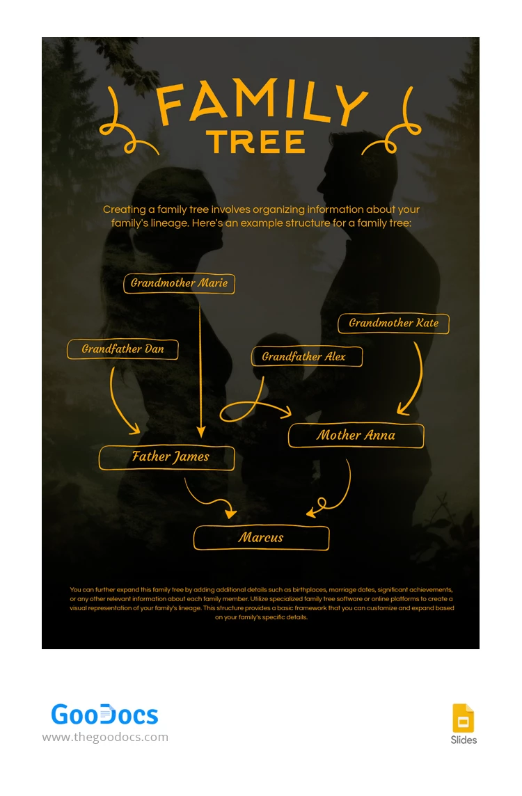 Family Arrow Tree - free Google Docs Template - 10067786