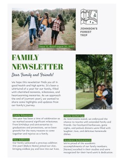 Free Family Green Newsletter Template In Google Docs