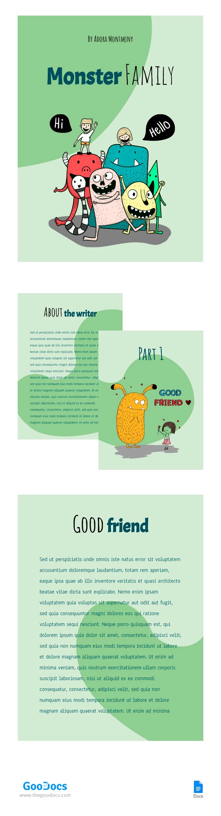 Family Monster Book - free Google Docs Template - 10064462
