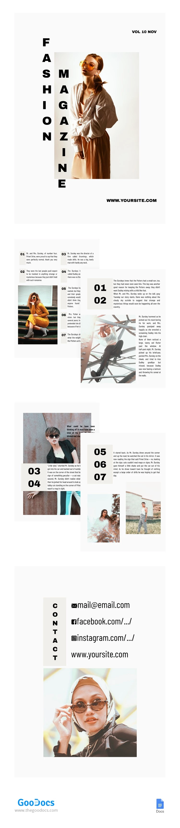 Fashion Magazine - free Google Docs Template - 10062229