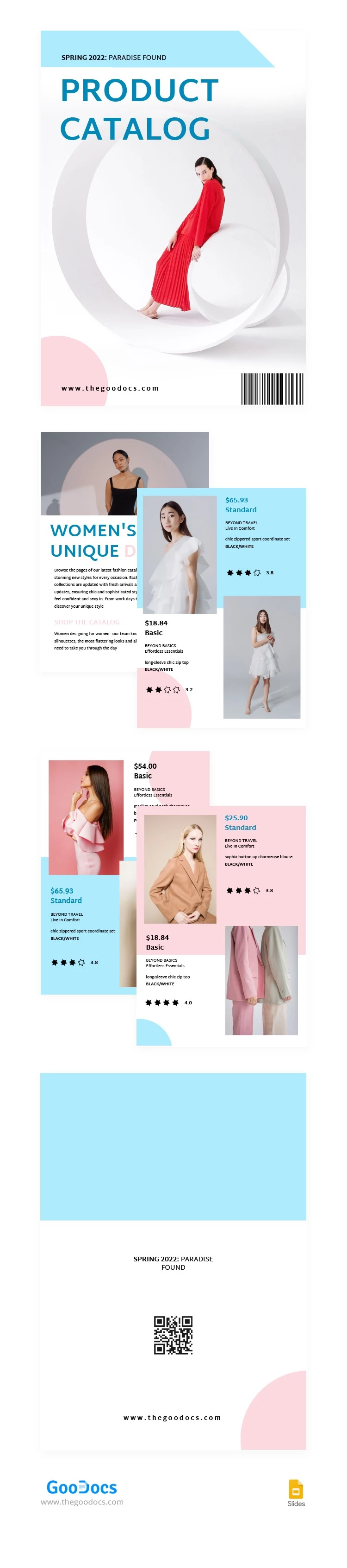Catálogo de productos de moda - free Google Docs Template - 10063369