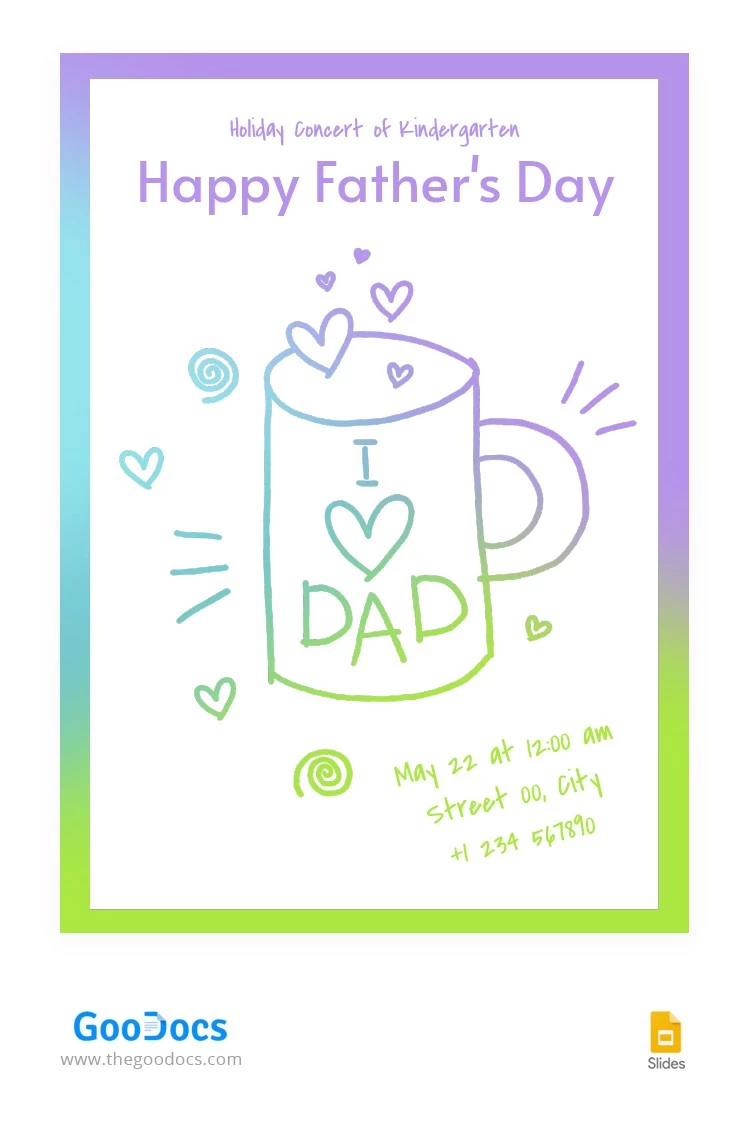 Father's Day Kids Flyer - free Google Docs Template - 10063954