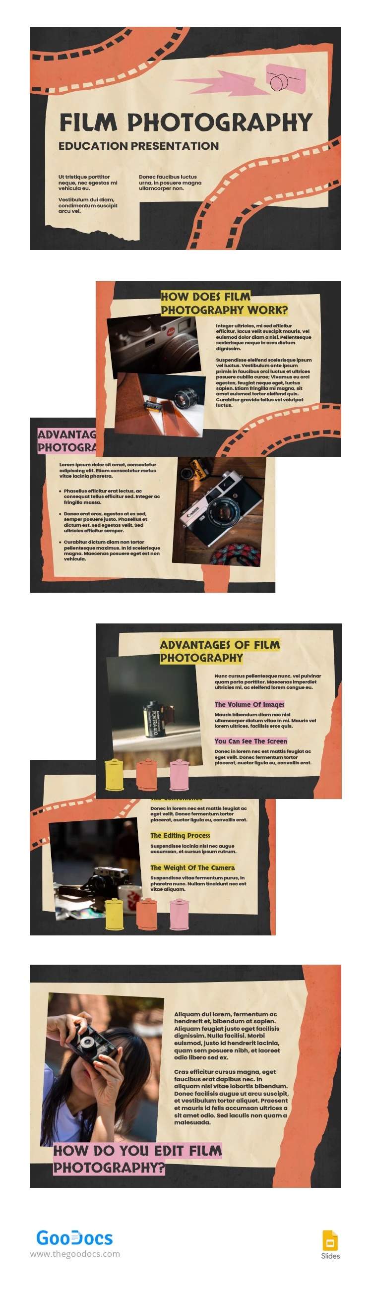 Film Photography Education Presentation - free Google Docs Template - 10065712