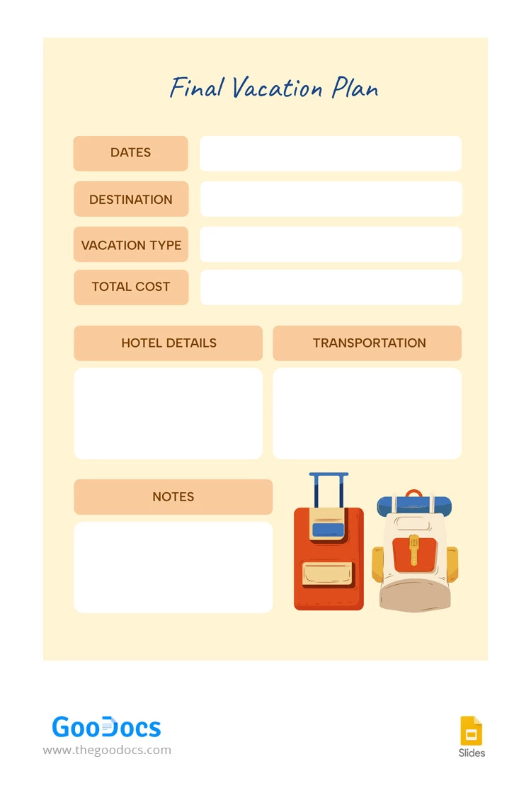 Final Vacation Planner - free Google Docs Template - 10066382