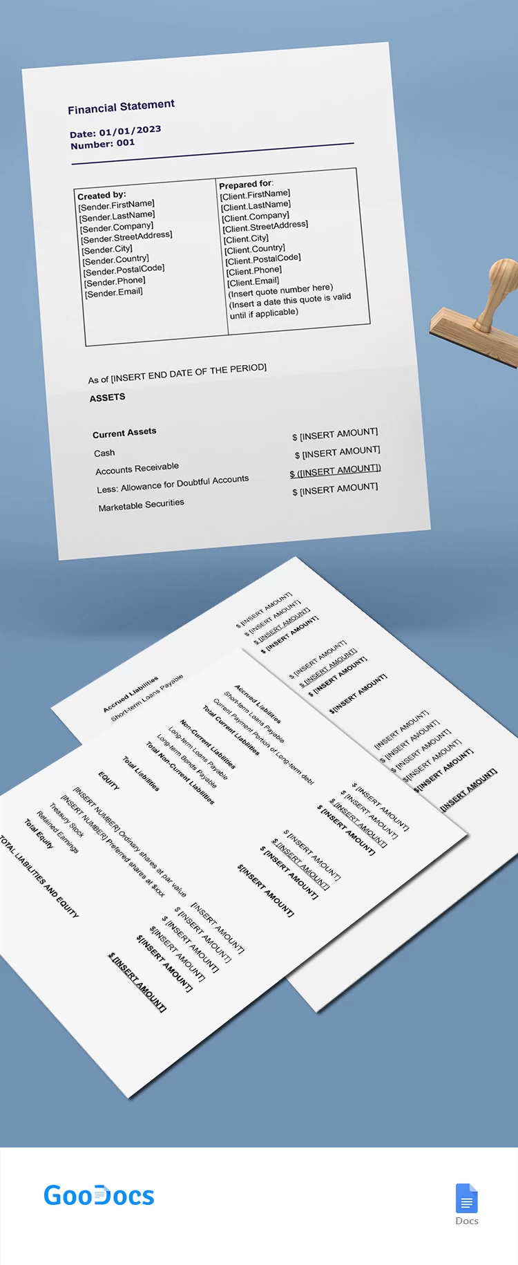 Professionelle Finanzbilanz - free Google Docs Template - 10065559