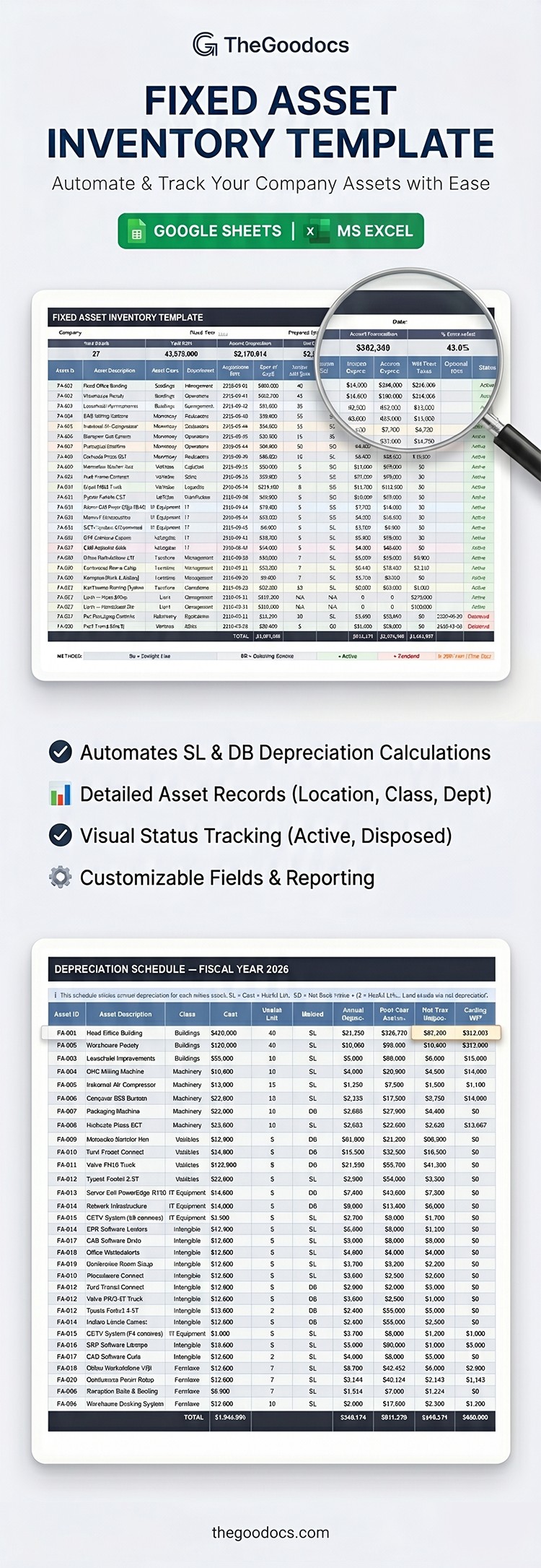 Free Fixed Asset Inventory Template In Google Sheets